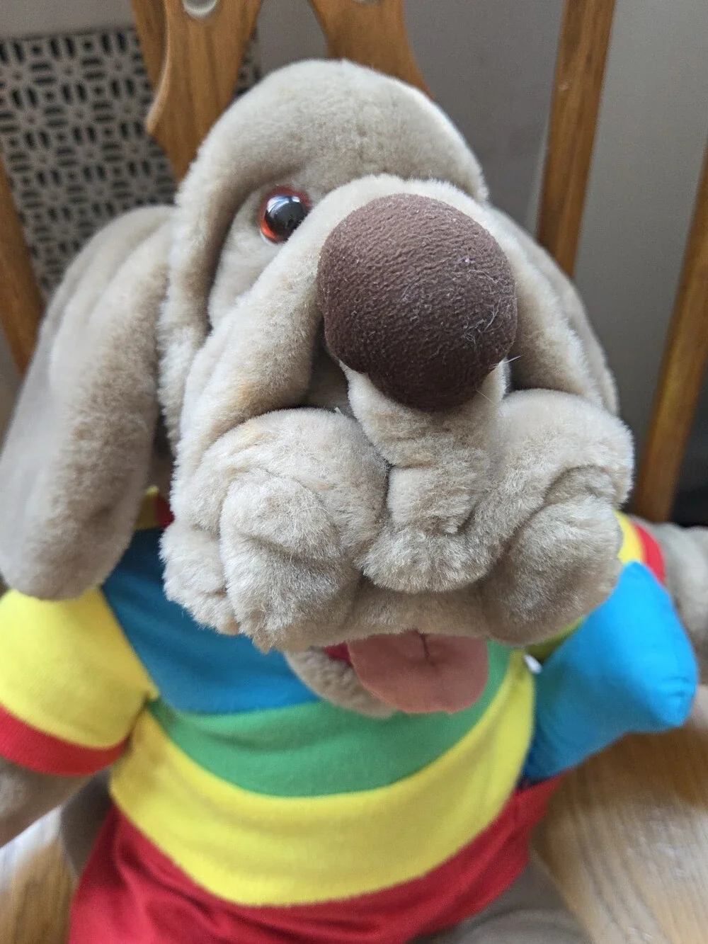 Vtg. Ganz Wrinkles Talking Puppet Dog.   Working
